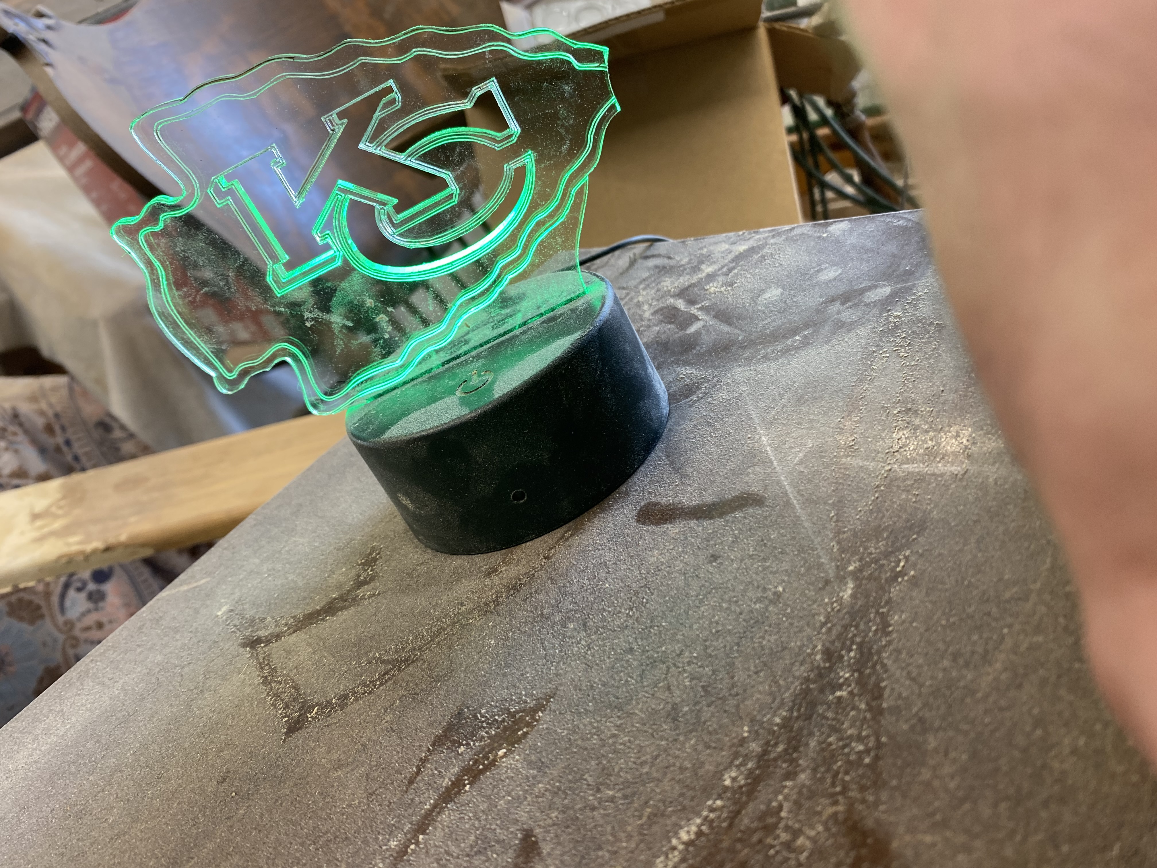 Laser engraving work in progress